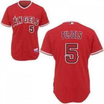 Kids Los Angeles Angels 5 Pujols Red MLB Jersey Cheap