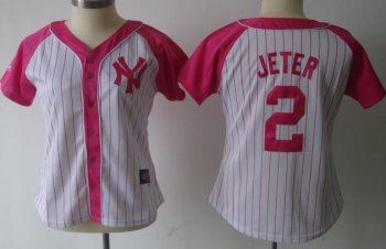 Cheap Women New York Yankees 2 Derek Jeter 2012 Ladies Splash Fashion White MLB Jerseys