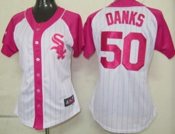 Cheap Women Chicago White Sox 50 Danks 2012 Ladies Splash Fashion White MLB Jerseys