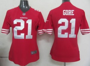 Cheap Womens Nike San Francisco 49ers 21 Gore Red Nike NFL Jerseys