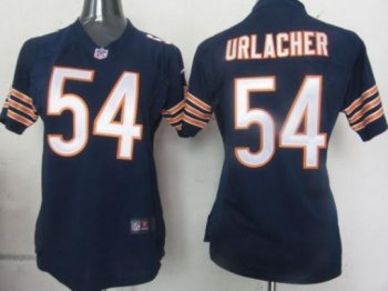 Cheap Women Nike Chicago Bears 54 Urlacher Blue Nike NFL Jerseys