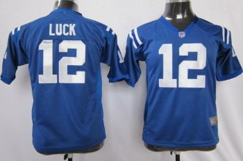 Kids Nike Indianapolis Colts #12 Andrew Luck blue Nike NFL Jerseys Cheap