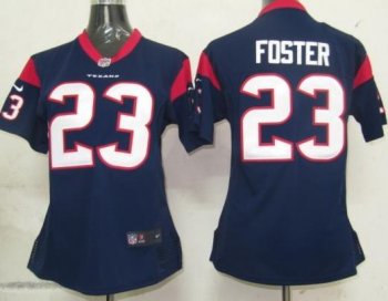 Cheap Women Nike Houston Texans 23 FOSTER Blue Nike NFL Jerseys