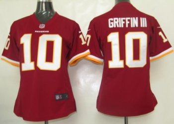 Cheap Women Nike Washington Red Skins 10 Griffin III Red Nike NFL Jerseys