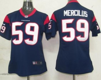 Cheap Women Nike Houston Texans 59 Mercilus Blue Nike NFL Jerseys