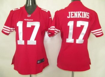 Cheap Women Nike San Francisco 49ers 17 Jenkins Red Nike NFL Jerseys