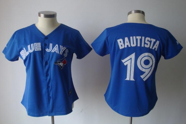 Cheap Women Toronto Blue Jays 19 Bautista Blue 2011 Women's MLB Jerseys