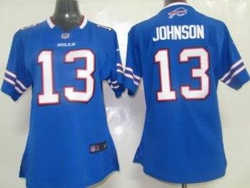 Cheap Women Nike Buffalo Bills 13 Johnson Blue Nike NFL Jerseys