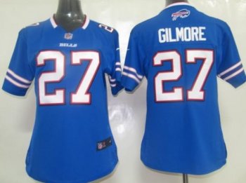 Cheap Women Nike Buffalo Bills 27 Gilmore Blue Nike NFL Jerseys