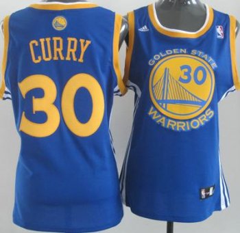 Cheap Women Golden State Warriors 30 Stephen Curry Blue Revolution 30 Swingman Jersey