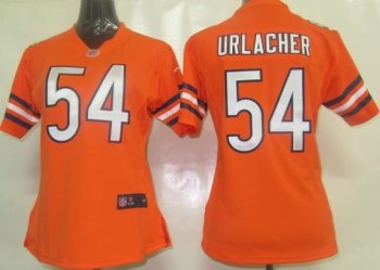 Cheap Women Nike Chicago Bears 54 Urlacher Orange Nike NFL Jerseys