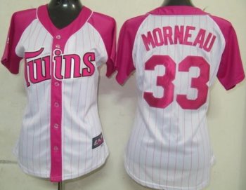 Cheap Women Minnesota Twins 33 Morneau 2012 Ladies Splash Fashion White MLB Jerseys