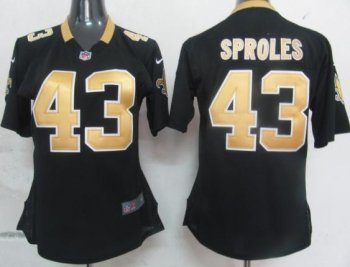 Cheap Womens Nike New Orleans Saints 43 Sproles Black Nike NFL Jerseys