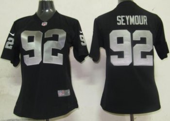 Cheap Womens Nike Oakland Raiders 92 Seymour Black Nike NFL Jerseys