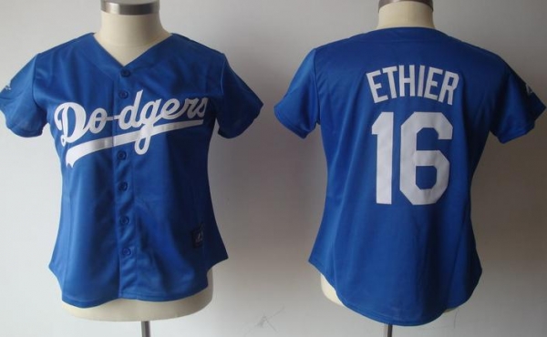 Cheap Women Los Angels Dodgers #16 Andre Ethier Blue 2011 Women's MLB Jerseys