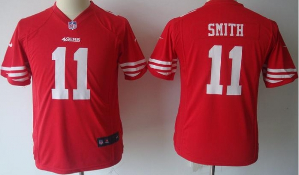 Kids Nike San Francisco 49ers 11 Alex Smith Red Nike NFL Jerseys Cheap