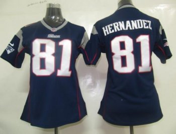 Cheap Women Nike New England Patriots 81 Hernandez Blue Nike NFL Jerseys