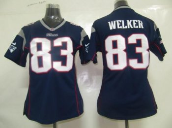 Cheap Women Nike New England Patriots 83 Welker Blue Nike NFL Jerseys