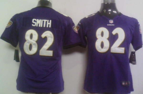 Cheap Women Nike Baltimore Ravens #82 Smith purple Nike NFL Jerseys