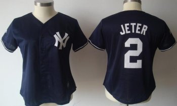 Cheap Women New York Yankees 2 Derek Jeter Black 2011 Women's MLB Jerseys