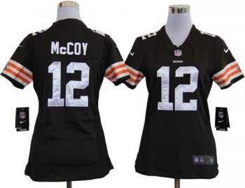 Cheap Women Nike Cleveland Browns 12 Colt Mccoy Brown Nike NFL Jerseys