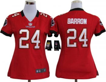 Cheap Women Nike Tampa Bay Buccaneers 24# Mark Barron Red Nike NFL Jersey