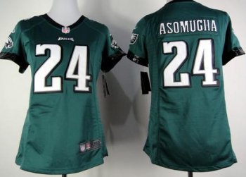 Cheap Womens Nike Philadelphia Eagles 24 Asomugha Dark Green Nike NFL Jerseys