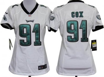 Cheap Women Nike Philadelphia Eagles 91# Fletcher Cox White Nike NFL Jerseys