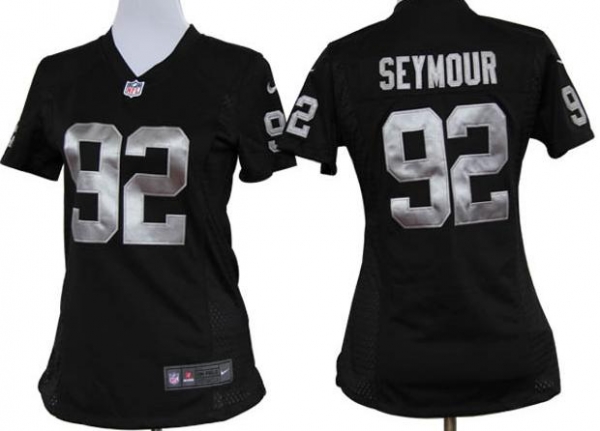 Cheap Women Nike Oakland Raiders #92 Richard Seymour black Nike NFL Jerseys