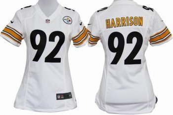 Cheap Women Nike Pittsburgh Steelers #92 James Harrison White Nike NFL Jerseys