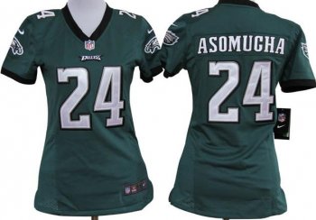 Cheap Women Nike Philadelphia Eagles #24 Nnamdi Asomugha Green Nike NFL Jerseys