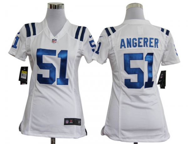 Cheap Women Nike Indianapolis Colts 51# Pat Angerer White Nike NFL Jerseys