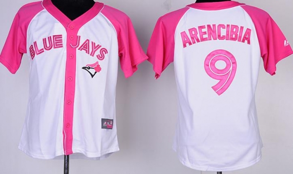 Cheap Women Toronto Blue Jays #9 J.P.Arencibia 2012 Ladies Splash Fashion White MLB Jerseys