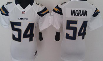 Cheap Women Nike San Diego Chargers #54 Melvin Ingram White Nike NFL Jerseys