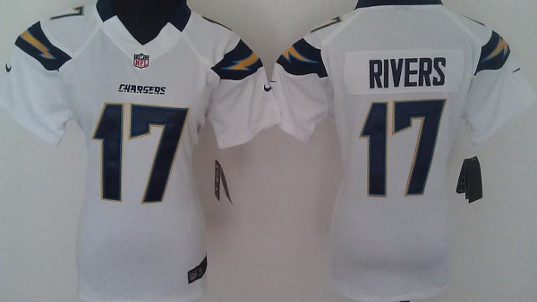 Cheap Women Nike San Diego Chargers 17# Philip Rivers White Nike NFL Jerseys