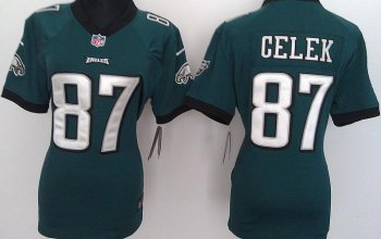 Cheap Women Nike Philadelphia Eagles #87 Brent Celek Green Nike NFL Jerseys