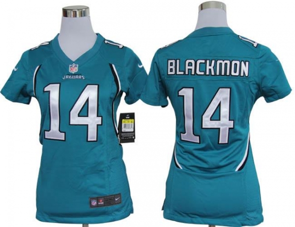 Cheap Women Nike Jacksonville Jaguars 14# Justin Blackmon Green Nike NFL Jerseys