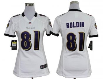 Cheap Women Nike Baltimore Ravens 81 Anquan Boldin White Nike NFL Jerseys