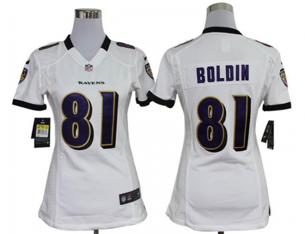 Cheap Women Nike Baltimore Ravens 81 Anquan Boldin White Nike NFL Jerseys