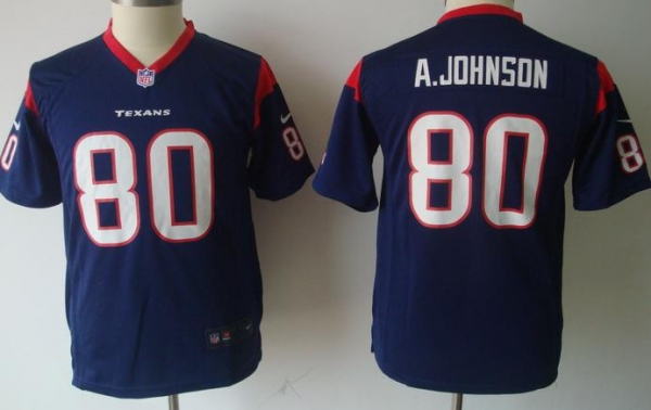 Kids Nike Houston Texans #80 Andre Johnson Blue Nike NFL Jerseys Cheap