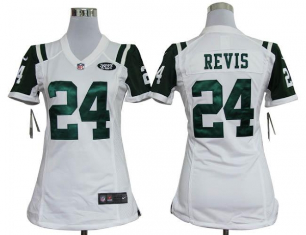 Cheap Women Nike New York Jets 24# Darrelle Revis White Nike NFL Jerseys