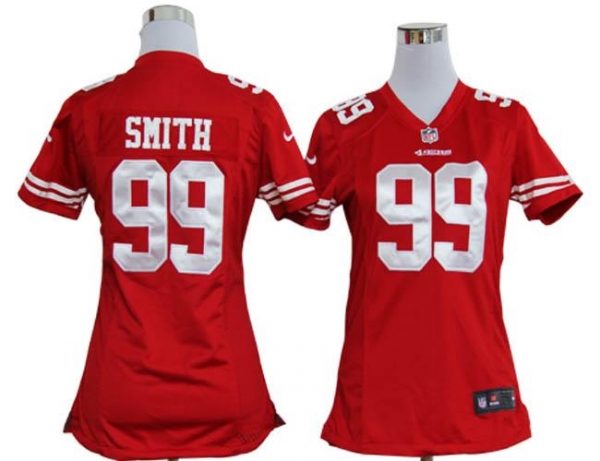 Cheap Women Nike San Francisco 49ers #99 Aldon Smith Red Nike NFL Jerseys