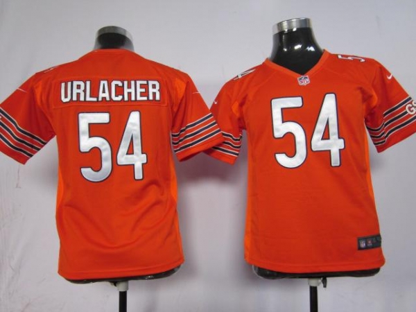 Kids Nike Chicago Bears 54 Brian Urlacher Orange Nike NFL Jersey Cheap