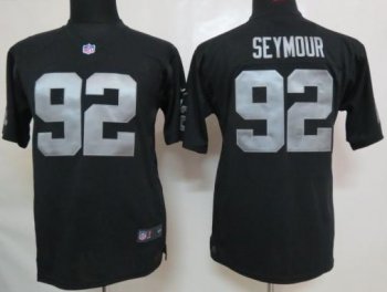 Kids Nike Oakland Raiders 92 Richard Seymour Black Nike NFL Jerseys Cheap