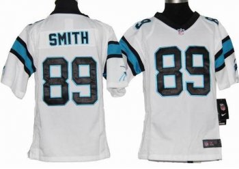 Kids Nike Carolina Panthers #89 Steve Smith White Nike NFL Jerseys Cheap