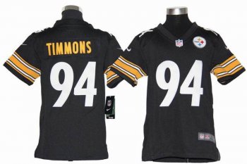 Kids Nike Pittsburgh Steelers #94 Lawrence Timmons Black Nike NFL Jerseys Cheap