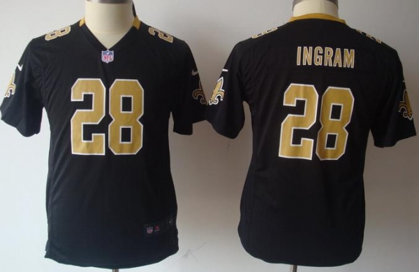 Kids Nike New Orleans Saints 28 Mark Ingram Black Nike NFL Jerseys Cheap