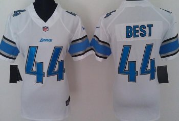 Cheap Women Nike Detroit Lions 44# Jahvid Best White Nike NFL Jerseys