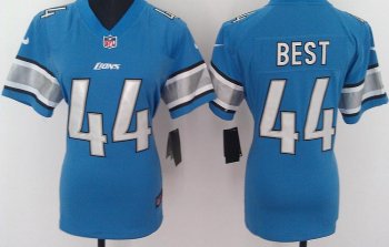 Cheap Women Nike Detroit Lions 44# Jahvid Best Blue Nike NFL Jerseys