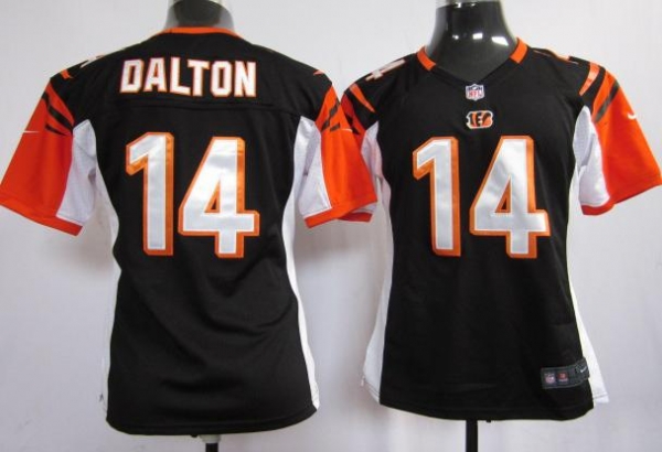 Cheap Women Nike Cincinnati Bengals 14# Andy Dalton Black Nike NFL Jerseys